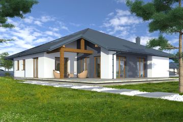  Projekt domu Columbia (BBE1035) - projekt domu parterowego - Zdjęcie 2