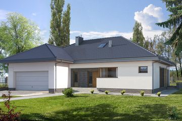  Projekt domu E-151 (WAX1057) - projekt domu parterowego - Zdjęcie 2