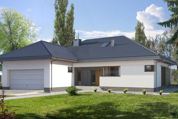  Projekt domu E-153 (WAX1058) - projekt domu parterowego - Zdjęcie 1