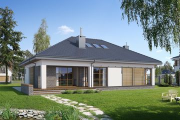  Projekt domu E-153 (WAX1058) - projekt domu parterowego - Zdjęcie 2