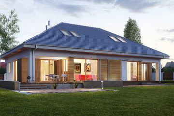  Projekt domu E-156 (WAX1061) - projekt domu parterowego - Zdjęcie 2