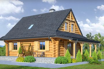  Projekt domu Zawoja dw 11 (KRP1747) - projekt domu parterowego z poddaszem - Zdjęcie 2