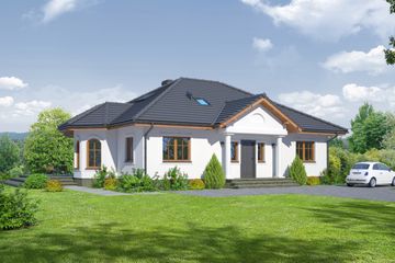  Projekt domu Zadębie 19 (KRP1750) - projekt domu parterowego - Zdjęcie 1