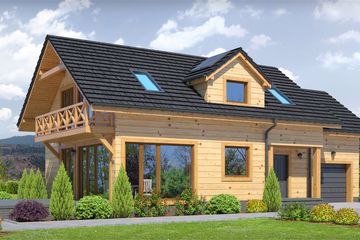  Projekt domu Osiek 33 dws (KRP1754) - projekt domu parterowego z poddaszem - Zdjęcie 1