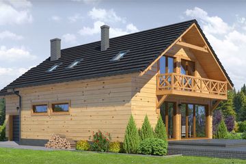  Projekt domu Osiek 33 dws (KRP1754) - projekt domu parterowego z poddaszem - Zdjęcie 2