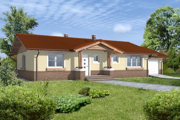  Projekt domu Aspen V LMB67d (WRB1546) - projekt domu parterowego - Zdjęcie 1