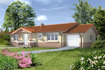  Projekt domu Aspen V LMB67d (WRB1546) - projekt domu parterowego - Zdjęcie 2