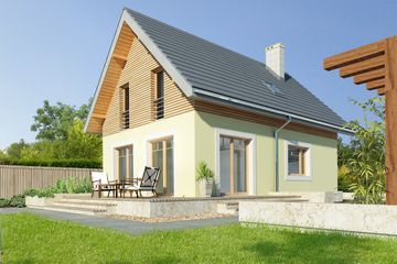  Projekt domu Eden LMP337 (WRB1547) - projekt domu parterowego z poddaszem - Zdjęcie 4