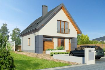  Projekt domu Sydney LMP344 (WRB1551) - projekt domu parterowego z poddaszem - Zdjęcie 2