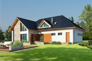  Projekt domu Avalon V DCP206d (WOB1590) - projekt domu parterowego z poddaszem - Zdjęcie 3