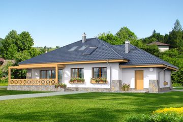  Projekt domu Denver III DCB112b (WOB1595) - projekt domu parterowego - Zdjęcie 3