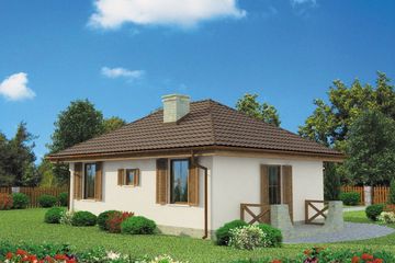  Projekt domu letniskowego Bayamo szkielet drewniany, dom letniskowy (SLN2342) - projekt domu letniskowego parterowego - Zdjęcie 1