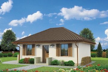  Projekt domu letniskowego Bayamo szkielet drewniany, dom letniskowy (SLN2342) - projekt domu letniskowego parterowego - Zdjęcie 2