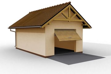  Projekt budynku gospodarczego G10 szkielet drewniany budynek gospodarczy (SLN2344) - projekt budynku parterowego - Zdjęcie 3