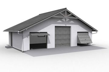  Projekt budynku gospodarczego G7 szkielet drewniany budynek gospodarczy (SLN2350) - projekt budynku parterowego - Zdjęcie 2