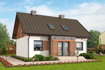  Projekt domu Avalon szkielet drewniany, dom mieszkalny jednorodzinny z poddaszem użytkowym (SLN2360) - projekt domu parterowego z poddaszem - Zdjęcie 3