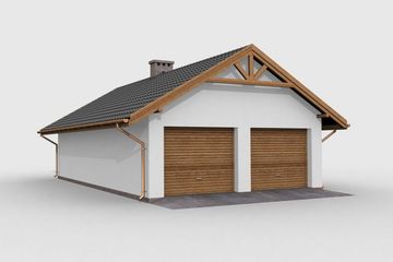  Projekt budynku gospodarczego G1m szkielet drewniany budynek gospodarczy (SLN2361) - projekt budynku parterowego - Zdjęcie 1