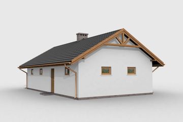  Projekt budynku gospodarczego G1m szkielet drewniany budynek gospodarczy (SLN2361) - projekt budynku parterowego - Zdjęcie 2