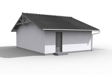  Projekt budynku gospodarczego G5 szkielet drewniany budynek gospodarczy (SLN2363) - projekt budynku parterowego - Zdjęcie 2