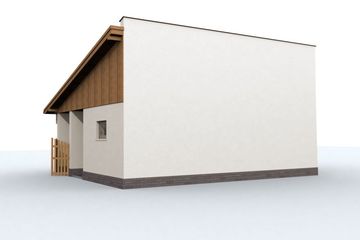  Projekt budynku gospodarczego G97 szkielet drewniany budynek gospodarczy (SLN2364) - projekt budynku parterowego - Zdjęcie 2