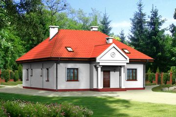  Projekt domu W-1027 (WAA1096) - projekt domu parterowego - Zdjęcie 1