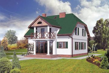  Projekt domu W-0904 (WAA1106) - projekt domu parterowego z poddaszem - Zdjęcie 1