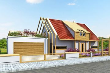  Projekt domu Awokado (SLO1024) - projekt domu parterowego z poddaszem - Zdjęcie 1