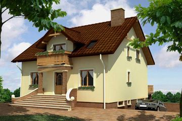  Projekt domu Eneldo (SLO1033) - projekt domu parterowego z poddaszem - Zdjęcie 1