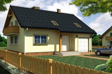  Projekt domu Grosella z piwnicą (SLO1034) - projekt domu parterowego z poddaszem - Zdjęcie 1