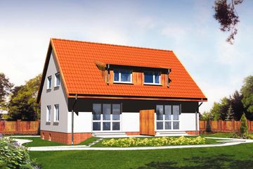  Projekt domu B-0117 (WAA1128) - projekt domu parterowego z poddaszem - Zdjęcie 1