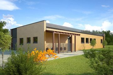  Projekt budynku usługowego Przychodnia weterynaryjna (SLO1036) - projekt budynku parterowego - Zdjęcie 4