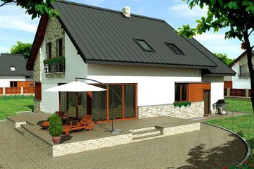  Projekt domu IM Mango z piwnicą (SLO1038) - projekt domu parterowego z poddaszem - Zdjęcie 2