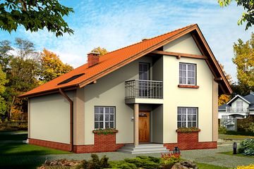  Projekt domu W-1003 (WAA1163) - projekt domu parterowego z poddaszem - Zdjęcie 1