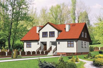  Projekt domu B-0264 (WAA1166) - projekt domu parterowego z poddaszem - Zdjęcie 1