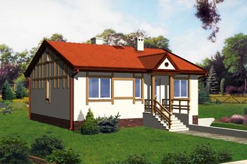  Projekt domu W-0109/A (WAA1182) - projekt domu parterowego - Zdjęcie 1