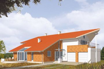  Projekt domu Nevada (KSA1323) - projekt domu parterowego z poddaszem - Zdjęcie 1