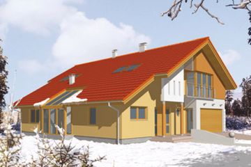  Projekt domu Neptun (KSA1324) - projekt domu parterowego z poddaszem - Zdjęcie 2