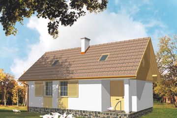  Projekt domu Klon (KSA1325) - projekt domu parterowego z poddaszem - Zdjęcie 1