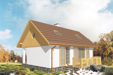  Projekt domu Klon (KSA1325) - projekt domu parterowego z poddaszem - Zdjęcie 2