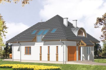  Projekt domu Garda alfa (KSA1327) - projekt domu parterowego z poddaszem - Zdjęcie 2