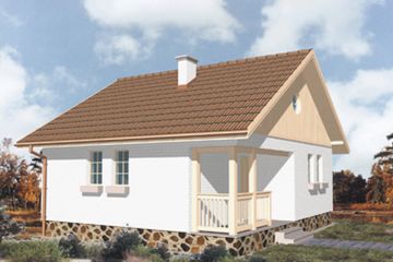  Projekt domu Kos (KSA1328) - projekt domu parterowego z poddaszem - Zdjęcie 2