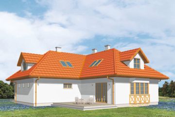  Projekt domu Gemini (KSA1329) - projekt domu parterowego z poddaszem - Zdjęcie 2