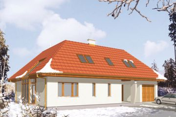  Projekt domu Milena (KSA1331) - projekt domu parterowego z poddaszem - Zdjęcie 2