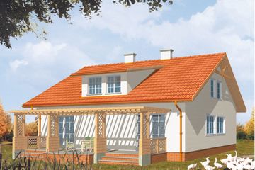  Projekt domu Bosfor (KSA1332) - projekt domu parterowego z poddaszem - Zdjęcie 1