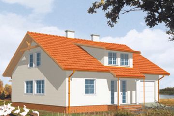  Projekt domu Bosfor (KSA1332) - projekt domu parterowego z poddaszem - Zdjęcie 2