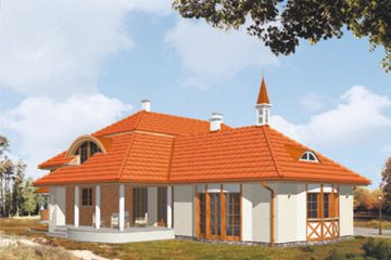  Projekt domu Arka (KSA1334) - projekt domu parterowego z poddaszem - Zdjęcie 2
