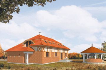  Projekt domu Arka (KSA1334) - projekt domu parterowego z poddaszem - Zdjęcie 3