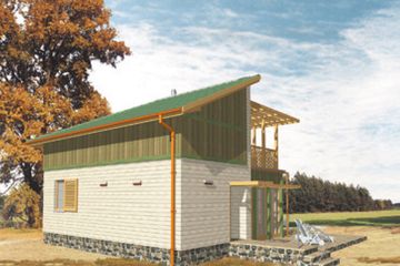  Projekt domu Guliwer (KSA1338) - projekt domu parterowego z poddaszem - Zdjęcie 2