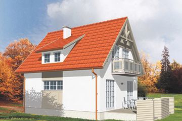  Projekt domu Koala (KSA1340) - projekt domu parterowego z poddaszem - Zdjęcie 2