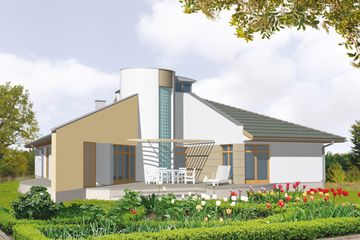  Projekt domu Zawilec (KSA1342) - projekt domu parterowego z poddaszem - Zdjęcie 1